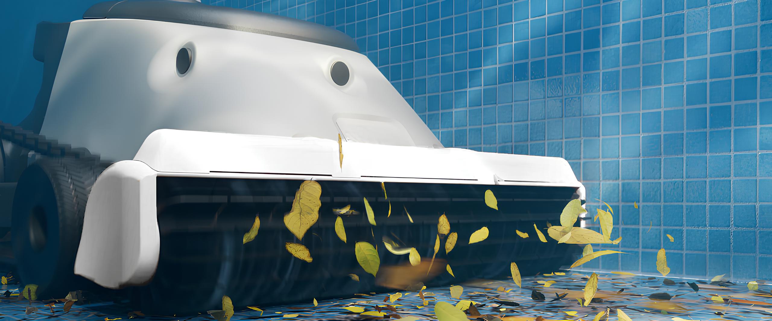 Pulitore automatico piscina Leonardo XC 24, immagini in piscina di grandi dimensioni, alta efficienza